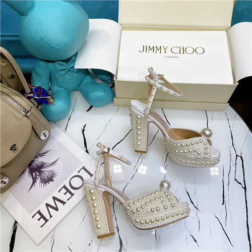 jimmy choo pearl block heels - Image 4