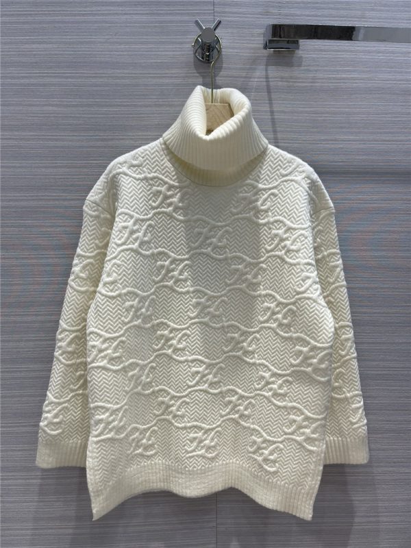 fendi ff logo turtleneck sweater