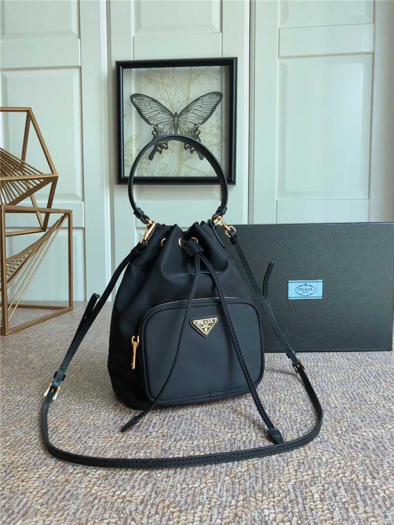 Prada bucket sale nylon bag