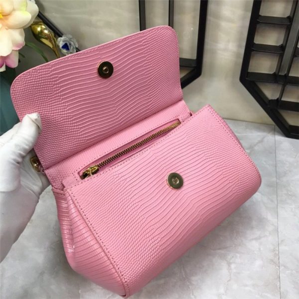 Dolce & Gabbana D&G Bag Sicily Leather Shoulder Bag pink - Image 8