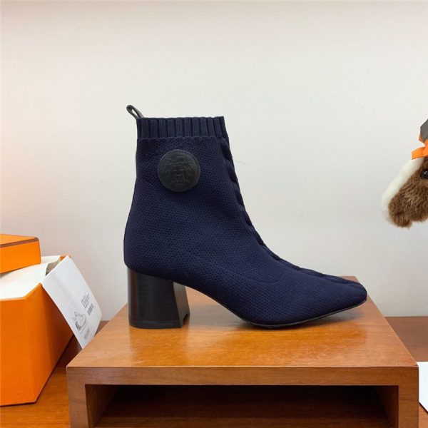 Replica Hermes Volver 60 ankle boot in blue - Image 5