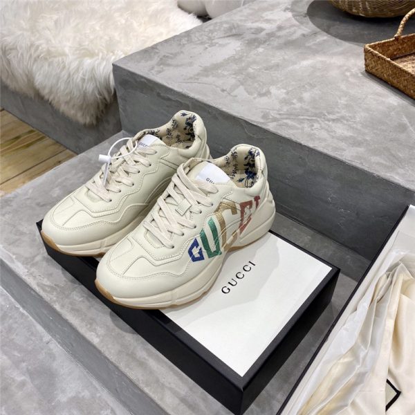 Women’s Rhyton Gucci logo leather sneaker Lovers - Image 5