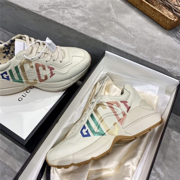 Women’s Rhyton Gucci logo leather sneaker Lovers - Image 8
