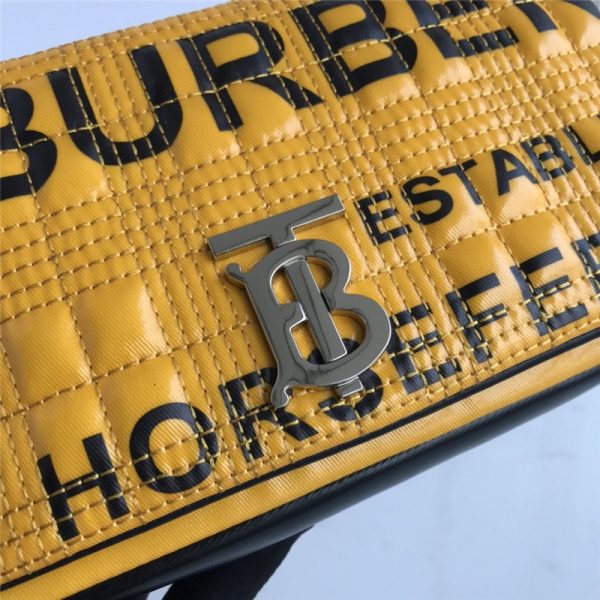 Burberry Small Horseferry Print Quilted Lola Bag in Yellow - Image 3