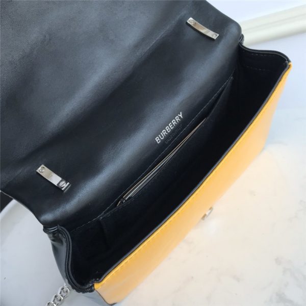 Burberry Small Horseferry Print Quilted Lola Bag in Yellow - Image 5