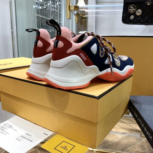 fendi FFluid Suede and Mesh Sneakers - Image 3