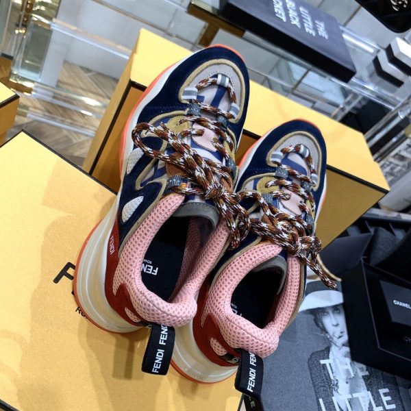 fendi FFluid Suede and Mesh Sneakers - Image 4
