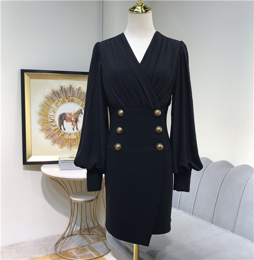 balmain double breasted dress