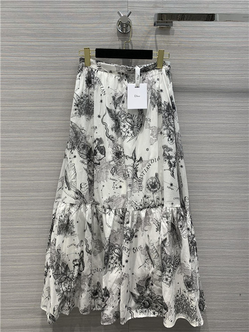 dior abstract pattern skirt