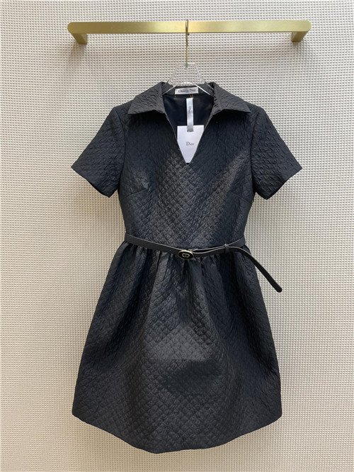 dior black jacquard dress