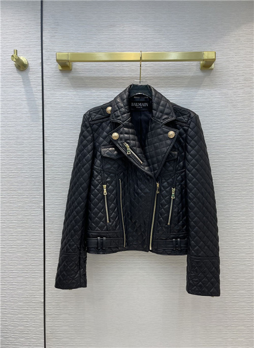 Balmain Sheepskin Motorcycle Leather Jacket