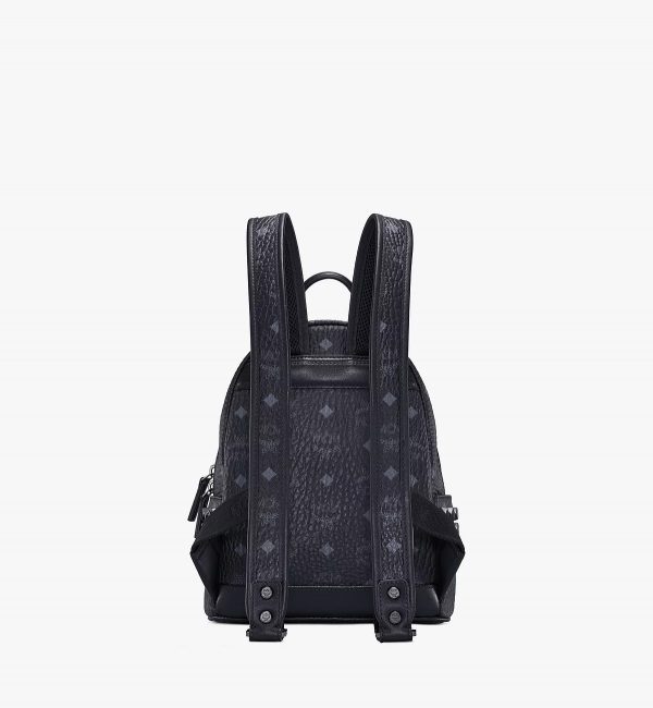 MCM Stark Side Studs Backpack in Visetos Black - Image 21