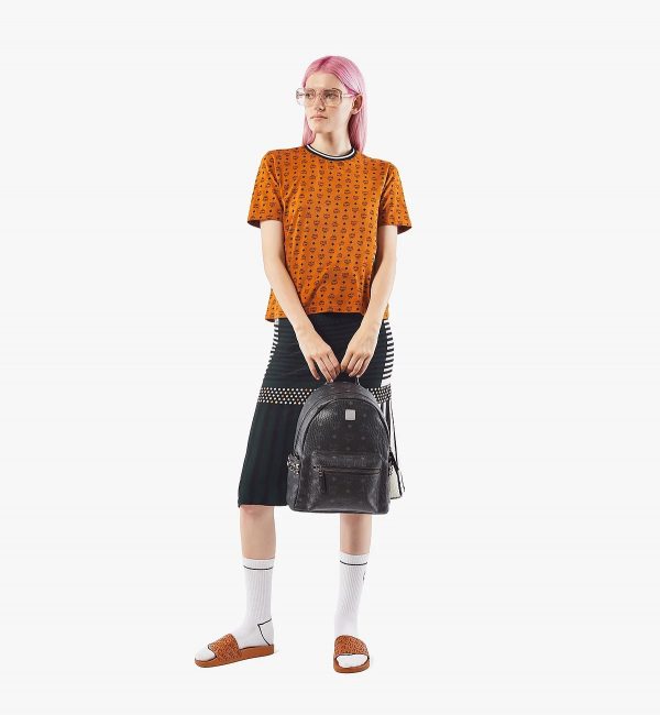 MCM Stark Side Studs Backpack in Visetos Black - Image 11