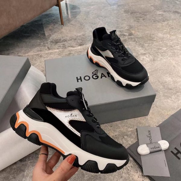 Hogan women's cat claw shoes thick bottom increase sports shoes patchwork puffy cake casual single shoes - Image 8