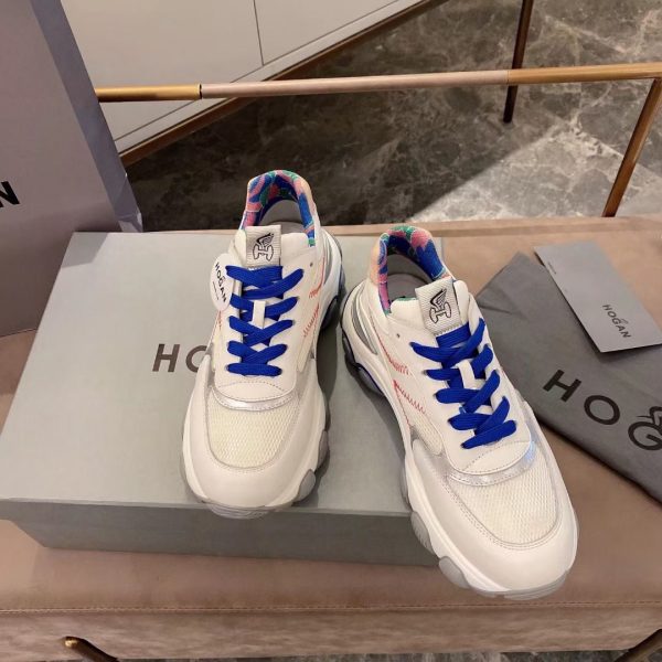 Hogan women's cat claw shoes thick bottom increase sports shoes patchwork puffy cake casual single shoes - Image 16