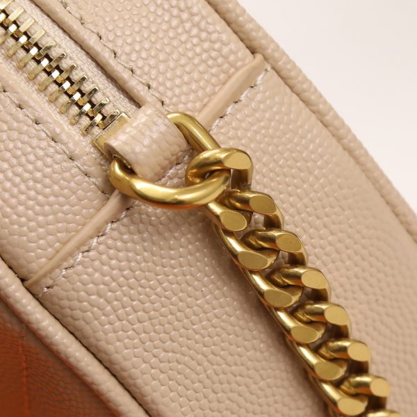 YSL Yves Saint Laurent Vinyle round cake bag Milk tea color - Image 6