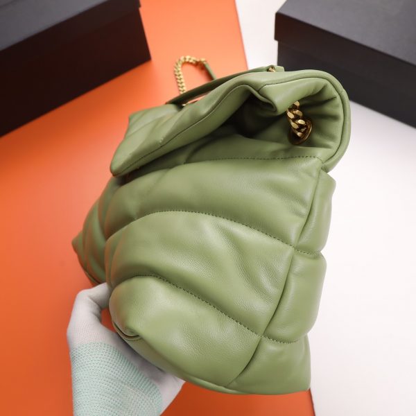 YSL Yves Saint Laurent ?????? ?????? Quilted Leather Bag Green - Image 2