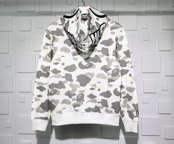 A BATHING APE BAPE SHARK 1ST CAMO HOODIE – BLACK REPLICA - Image 4