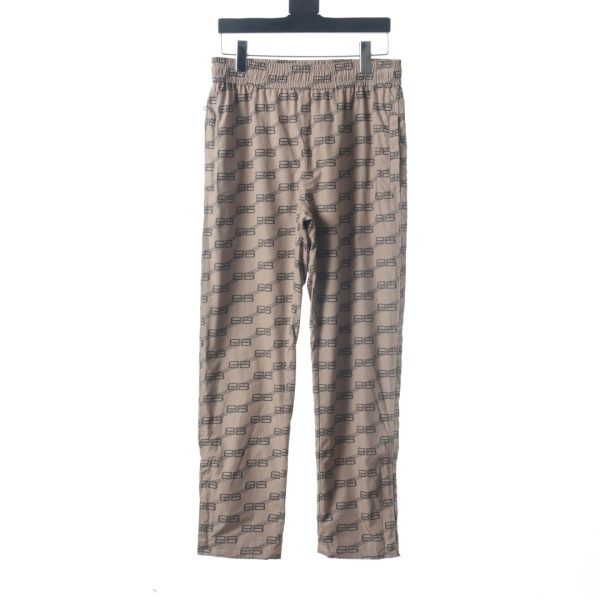 Balenciaga BLCG 22FW khaki twill button-down suit trousers
