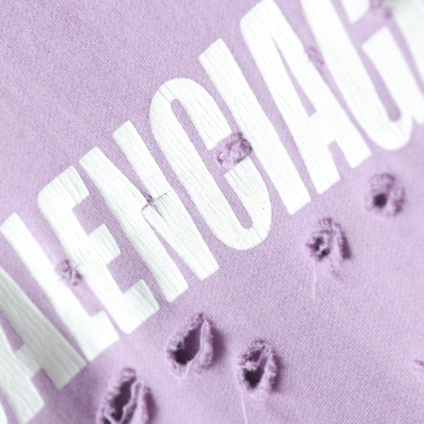 Balenciaga letter printing holes -hooded sweater A - Image 6