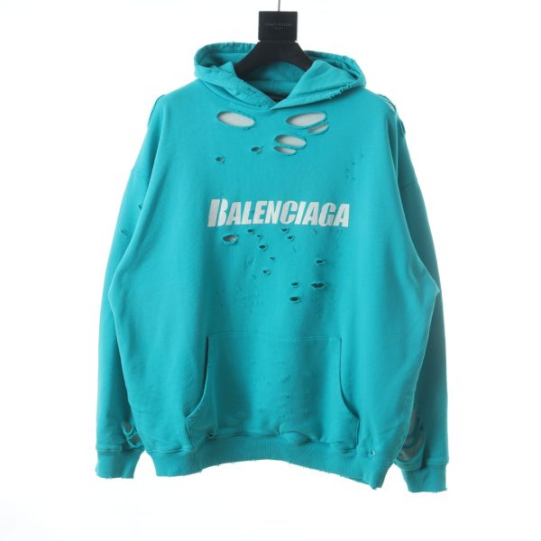 Balenciaga letter printing holes -hooded sweater B