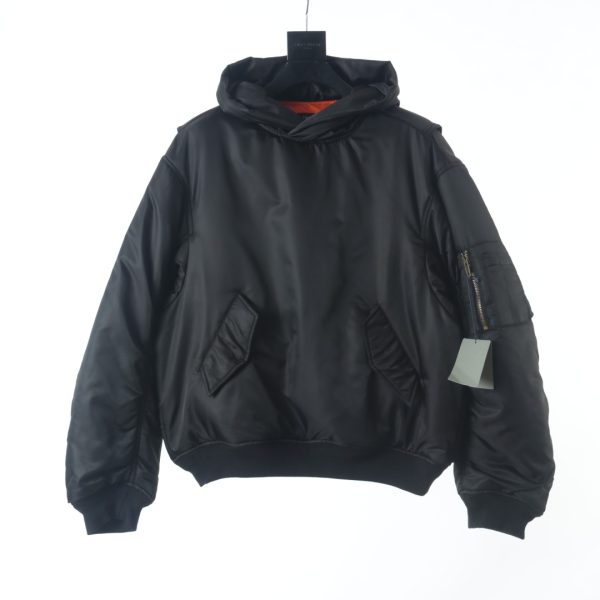 Balenciaga BLCG 22FW Outlets Counter -headed nylon thin cotton flying hooded jacket