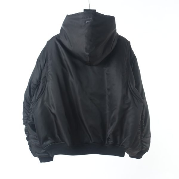 Balenciaga BLCG 22FW Outlets Counter -headed nylon thin cotton flying hooded jacket - Image 9