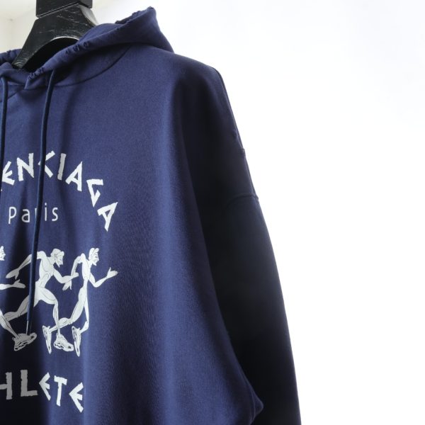 Balenciaga washing the marathon athlete printed hooded sweater A - Image 5