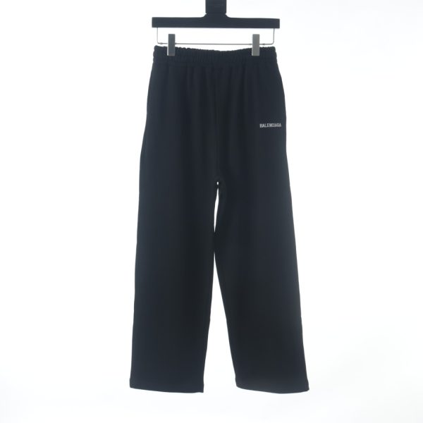 Balenciagablcg letter small standard embroidered wide -leg trousers