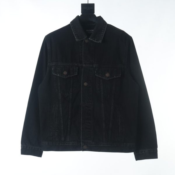 BALENCIAGA BLCG 22FW Double B graffiti letter print denim jacket