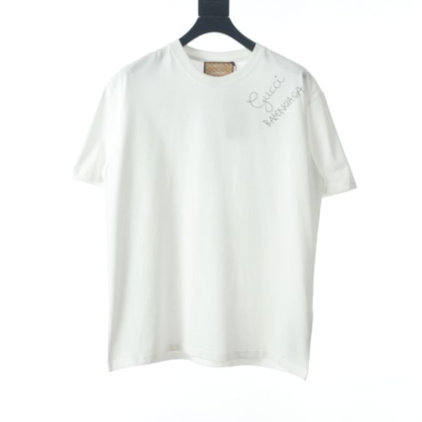 Gucci Gucci × Balenciaga BLCG joint back graffiti print short-sleeved T-shirt