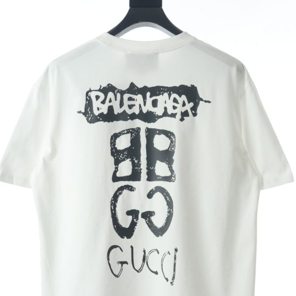 Gucci Gucci × Balenciaga BLCG joint back graffiti print short-sleeved T-shirt - Image 6