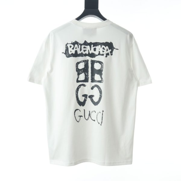 Gucci Gucci × Balenciaga BLCG joint back graffiti print short-sleeved T-shirt - Image 8