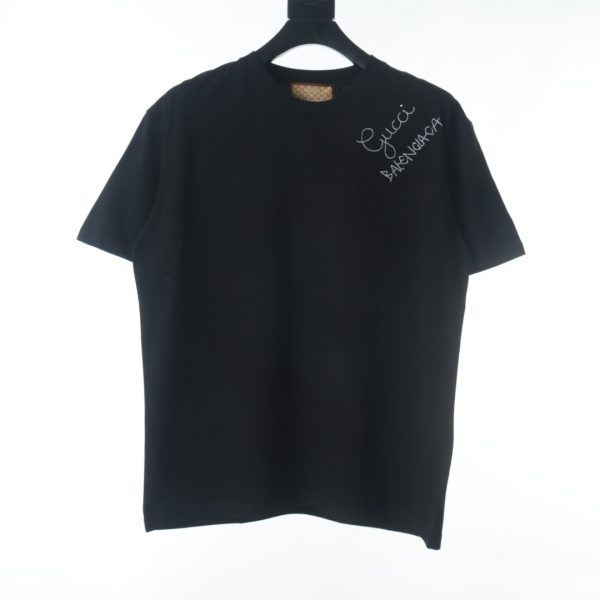 Gucci Gucci × Balenciaga BLCG joint back graffiti print short-sleeved T-shirt