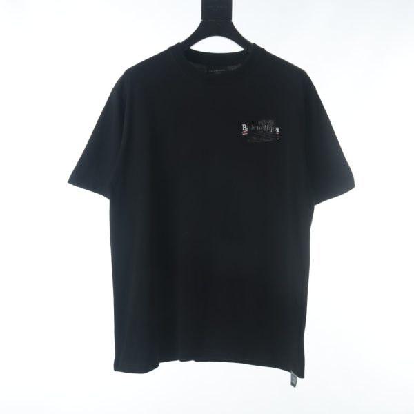Balenciaga Laminated Coke Short Sleeve T-Shirt Black