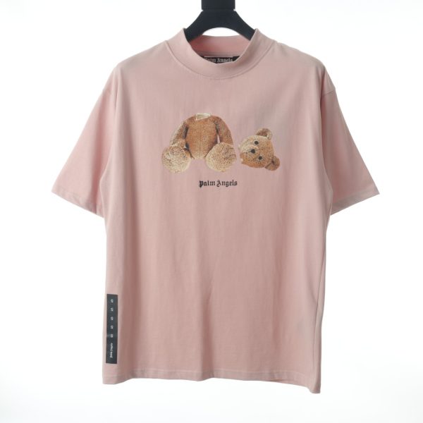 Palm Angels Short Sleeve T-Shirt in Pale Pink