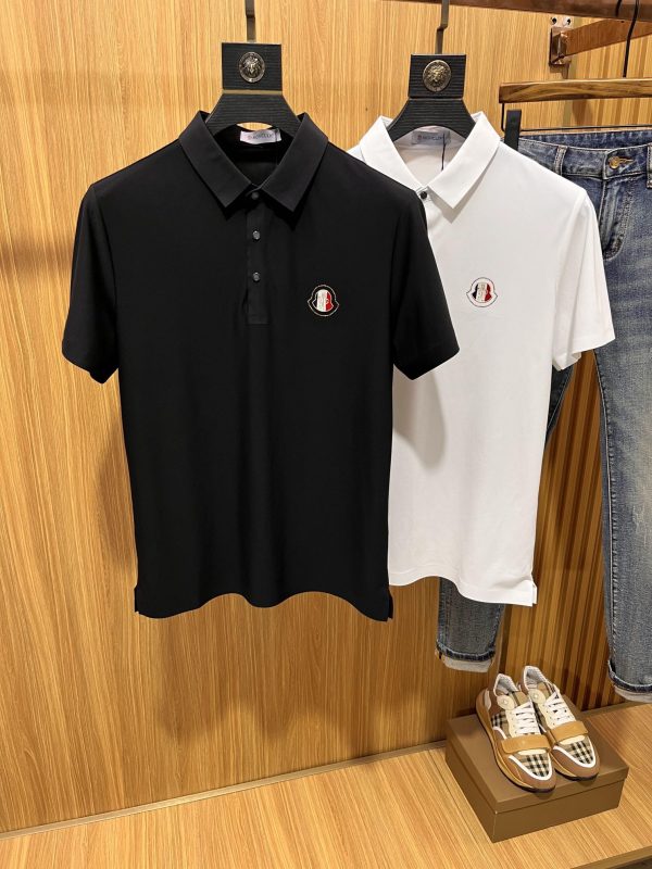 Moncler Mengkou 2023ss summer latest top version high-density embroidery counter style polo shirt