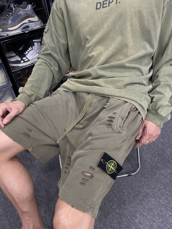 STONE ISLAND Stone Island: Casual shorts washed and damaged ? ... 100% cotton fabric ordered by brand company - Image 8