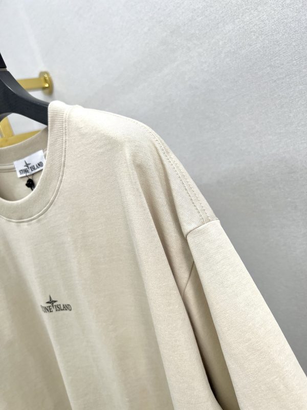 Stone island 23 spring and summer new letter round neck logo printing round neck short-sleeved T-shirt, upgraded fabric, invincible texture, The high-quality stone island short sleeves that can be felt as soon as you get started - Image 3