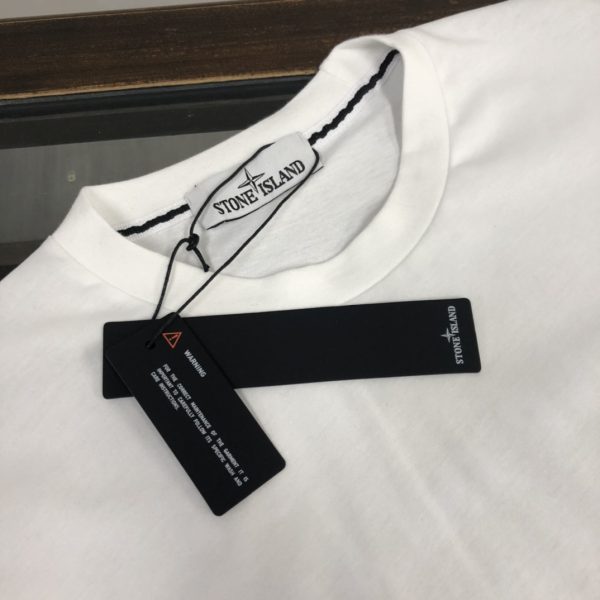 STONE ISLAND Stone Island fabric combed cotton cotton T-shirt is pre-washed to prevent deformation and shrinkage - Image 5