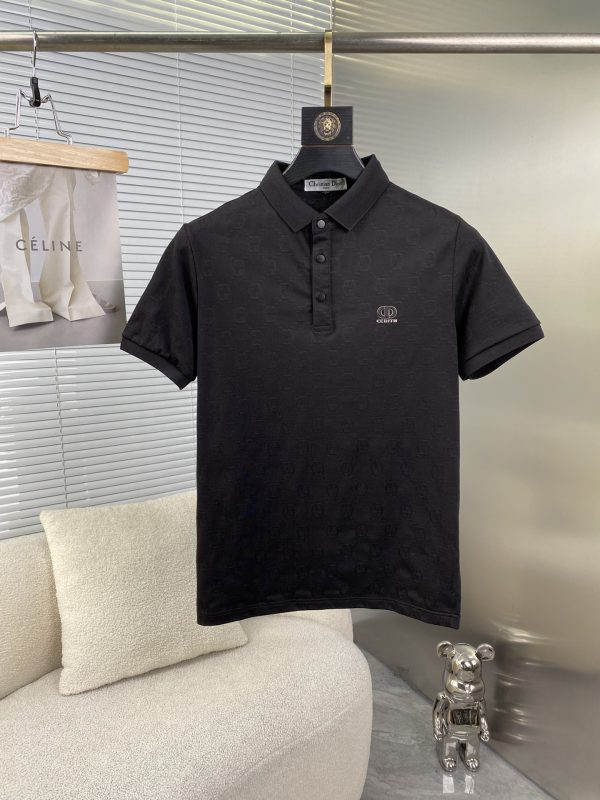 Dior 2023 spring and summer new style Men's lapel POLO series Casual custom weaving and dyeing models High-end orders from foreign trade companies Advanced custom-made three-dimensional jacquard fabrics Neckline jacquard - Image 4