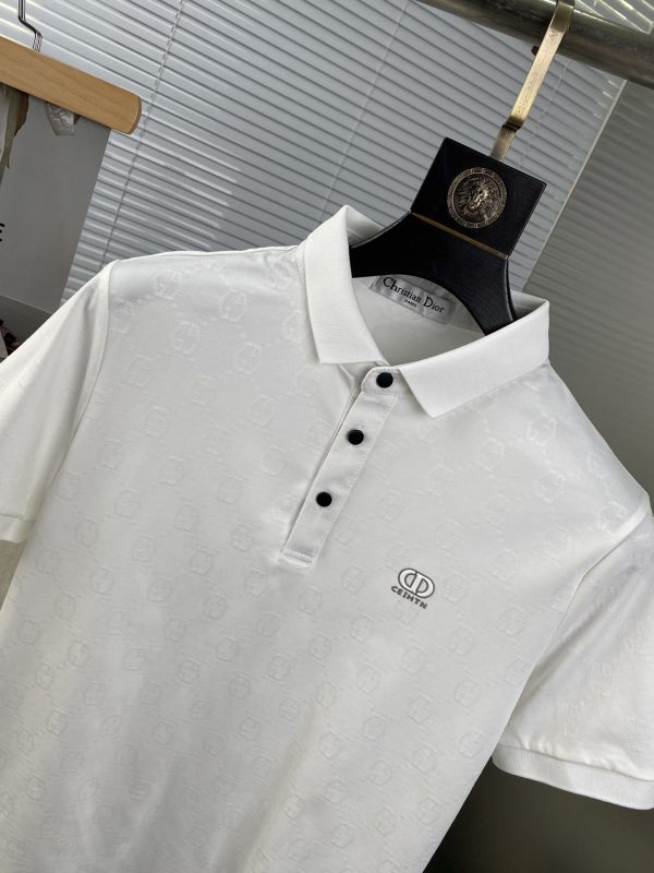 Dior 2023 spring and summer new style Men's lapel POLO series Casual custom weaving and dyeing models High-end orders from foreign trade companies Advanced custom-made three-dimensional jacquard fabrics Neckline jacquard - Image 5
