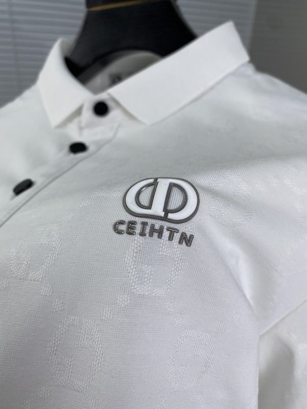 Dior 2023 spring and summer new style Men's lapel POLO series Casual custom weaving and dyeing models High-end orders from foreign trade companies Advanced custom-made three-dimensional jacquard fabrics Neckline jacquard - Image 8