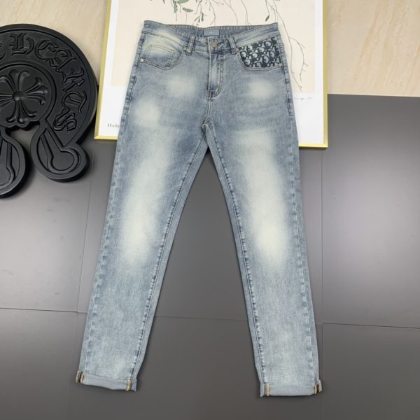 Dior 2023 spring and summer new denim products, high-quality original orders, heavy-duty washed jeans - Image 2