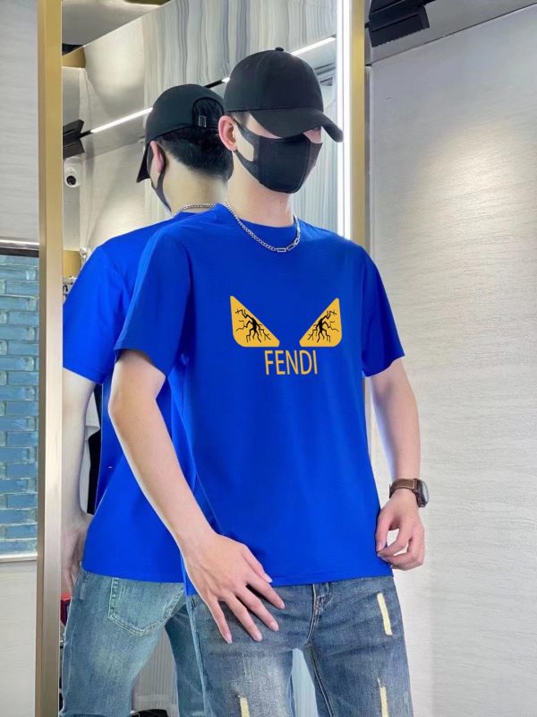 Brand [FENDI] (Fat Gospel) original single men's casual short-sleeved T-shirt, 2023 spring and summer new product, customized top logo craft on the chest - Image 8