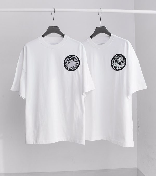 JIL Sander 23 spring and summer new products Twelve constellation series (Leo Leo) logo patch embroidery round neck short-sleeved T-shirt - Image 18