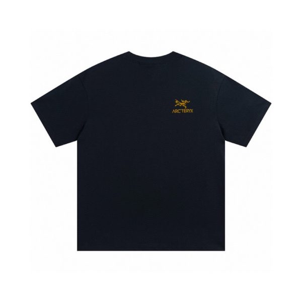 Arctertx/ Archeopteryx x JIL SANDER joint cooperation flocking foam printing gold thread embroidery casual short sleeves - Image 6