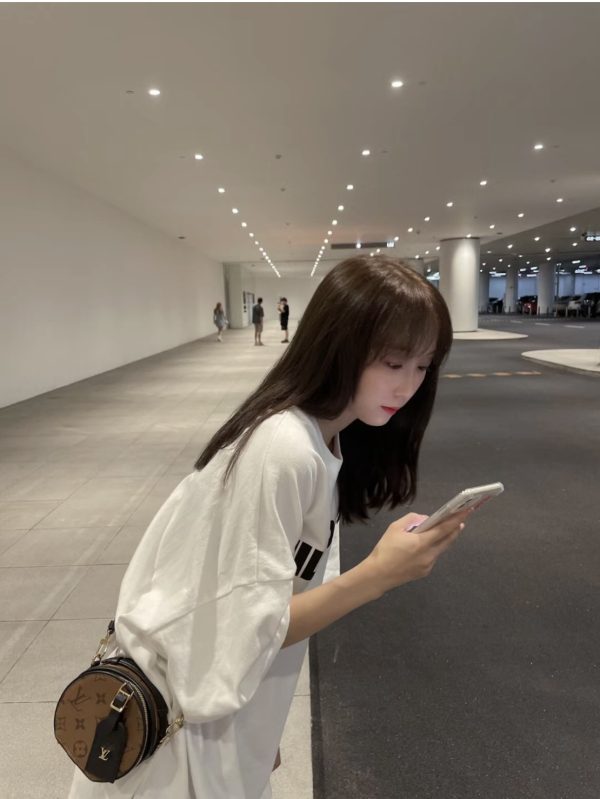 JIL SANDER 23 spring and summer new minimalist chest letter print oversize loose men and women couple round neck short-sleeved T-shirt - Image 15