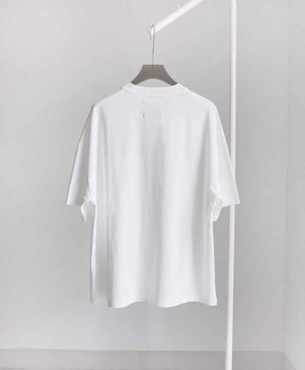 JIL SANDER 23 spring and summer new minimalist chest letter print oversize loose men and women couple round neck short-sleeved T-shirt - Image 12