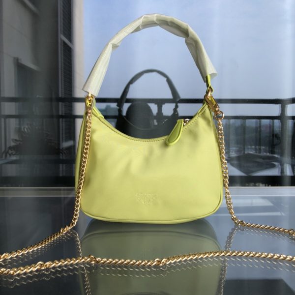 PINKO autumn and winter half-moon portable underarm crossbody bag 1P22FDY7K3 F - Image 4
